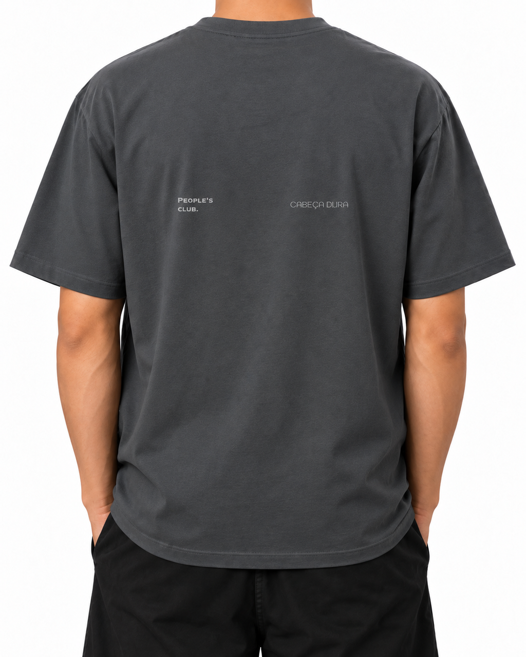 Always Late Still Ahead · 240 GSM worn back on white