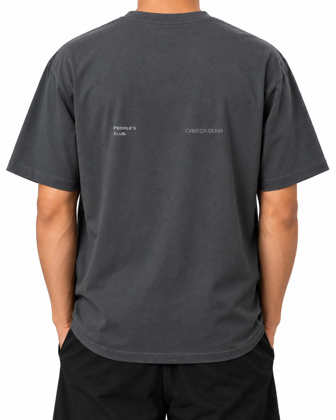 Always Late Still Ahead · 240 GSM worn back on white