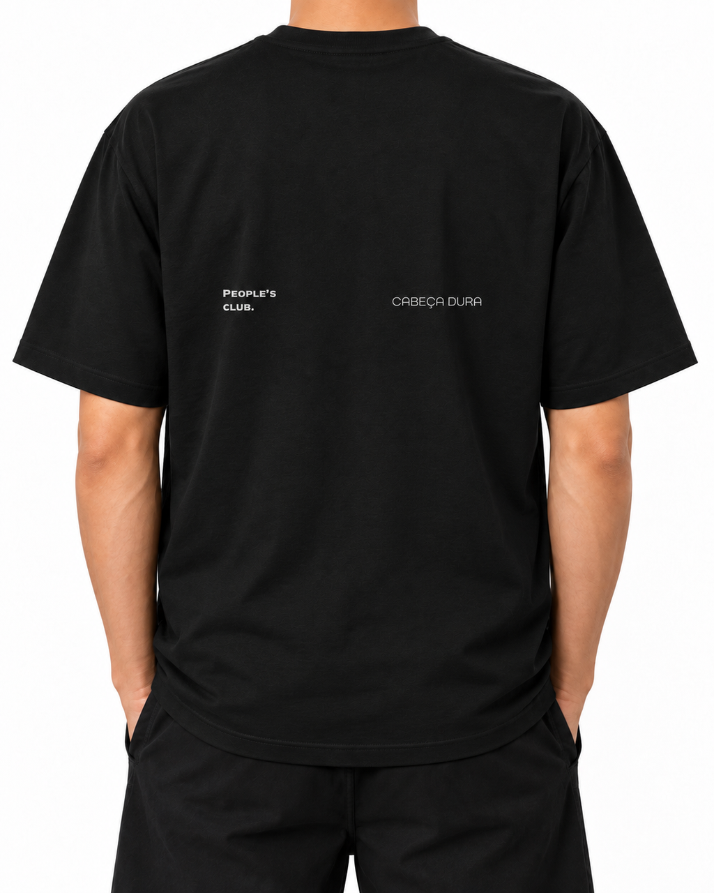 Always Late Still Ahead · 240 GSM worn back on white