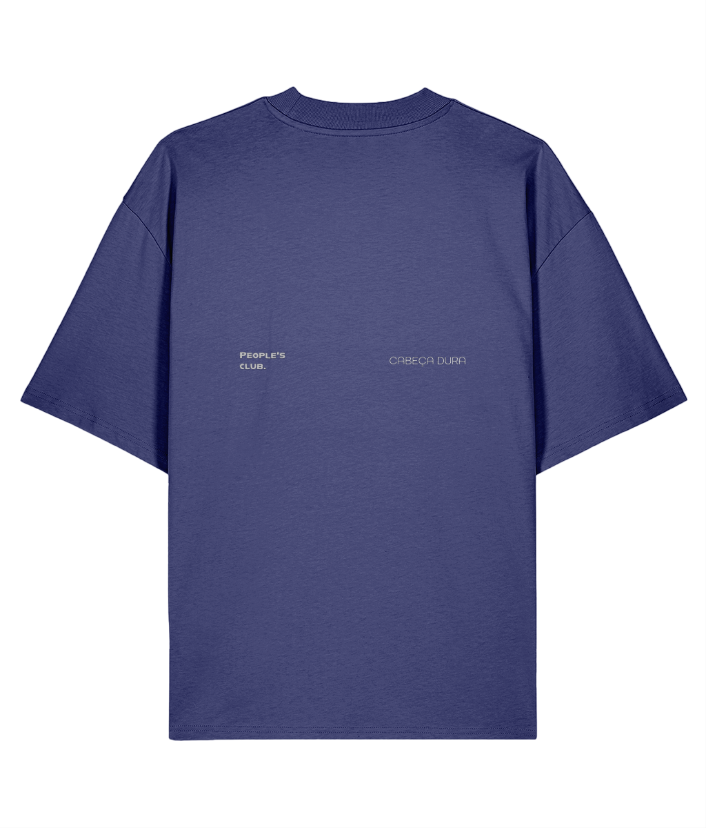 Always Late Still Ahead — camiseta oversized de 200 GSM en Dusk, vista trasera