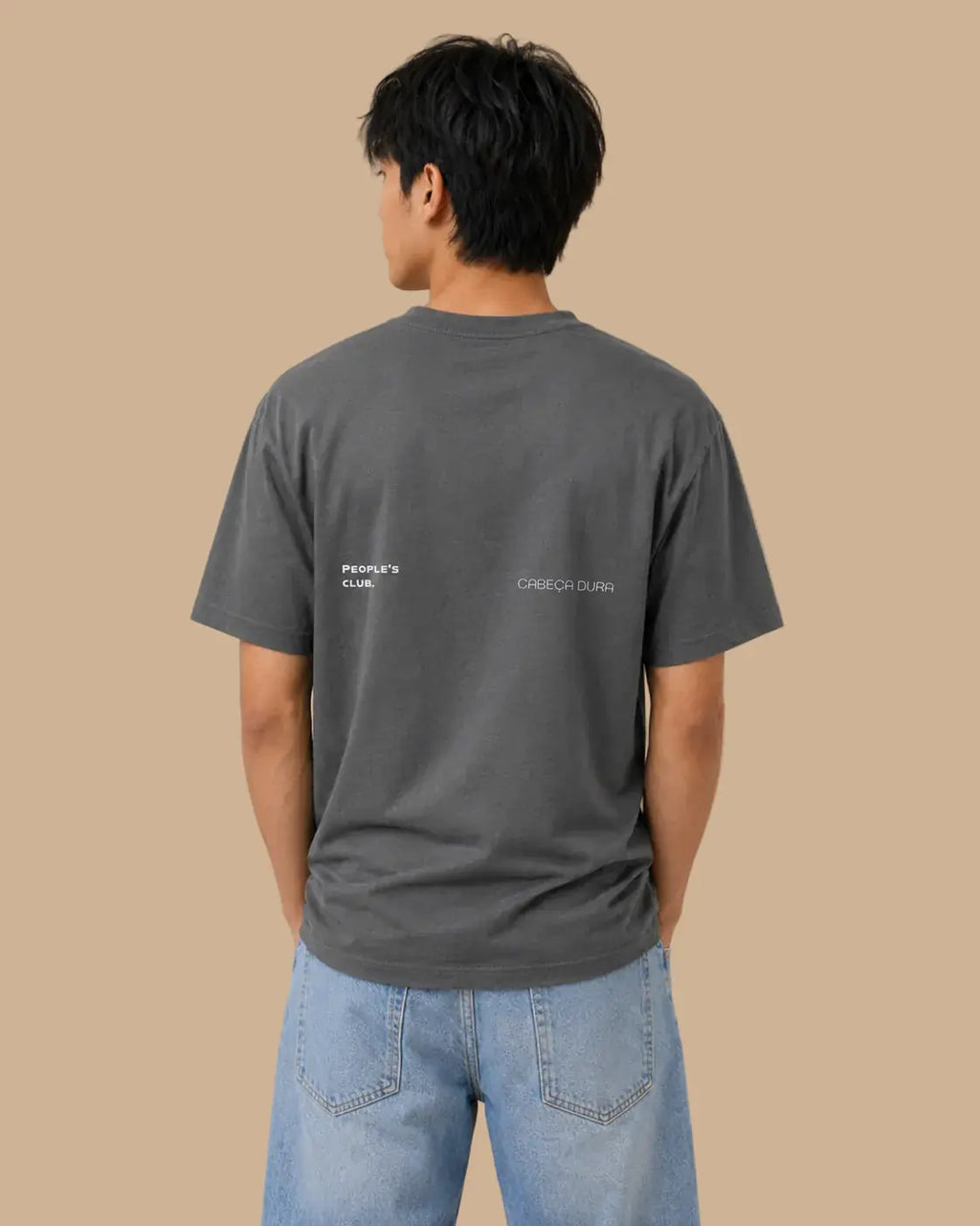 Back view of the Always Late Still Ahead shadow oversized Cabeça Dura T-shirt
