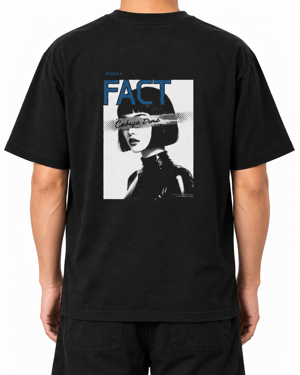 Arguing With Me Builds Character — Black — Stella Embroidered worn back on white