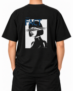 Arguing With Me Builds Character — Black — Stella Embroidered woman worn back on white