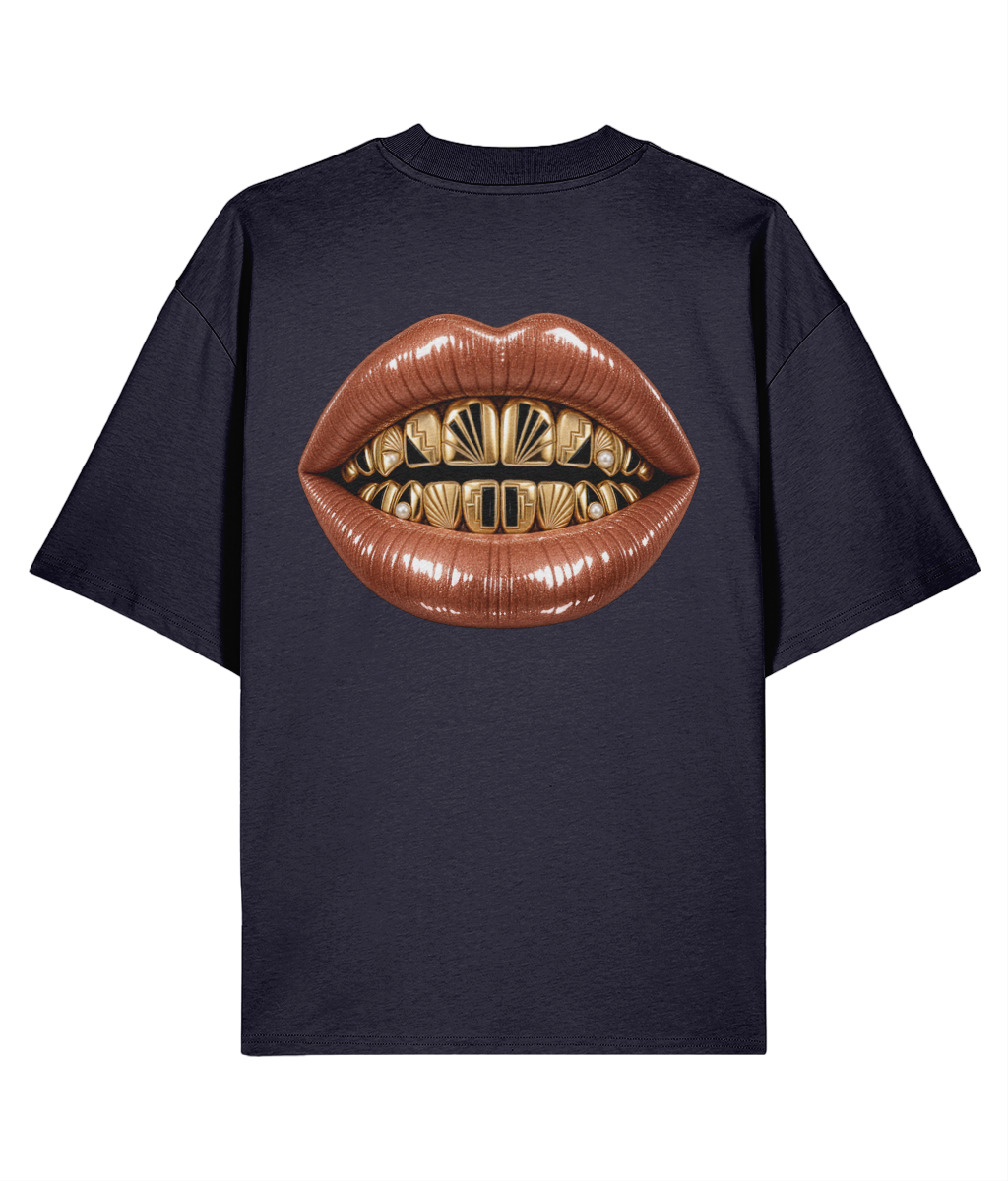 Augusta Gilded Vice T-Shirt — French Navy, back view with the large original Gilded Vice artwork.