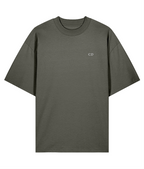 Augusta Gilded Vice T-Shirt — Khaki, front view with small White CD embroidery on the left chest.