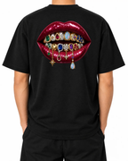 Rare Form T-Shirt — Black, model B wearing the T-shirt, back view on a white background.