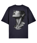 Augusta Silver Profile T-Shirt — French Navy, back view with the large original Silver Profile portrait.