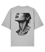 T-shirt Augusta Silver Profile — Heather Grey, vista dal retro con il grande ritratto originale Silver Profile