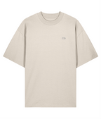T-shirt Augusta Silver Profile — Natural Raw, vista frontale con piccolo ricamo CD White sul petto a sinistra