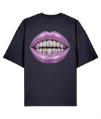 T-shirt Augusta Soft Power — French Navy, vista dal retro con la grande grafica originale Soft Power