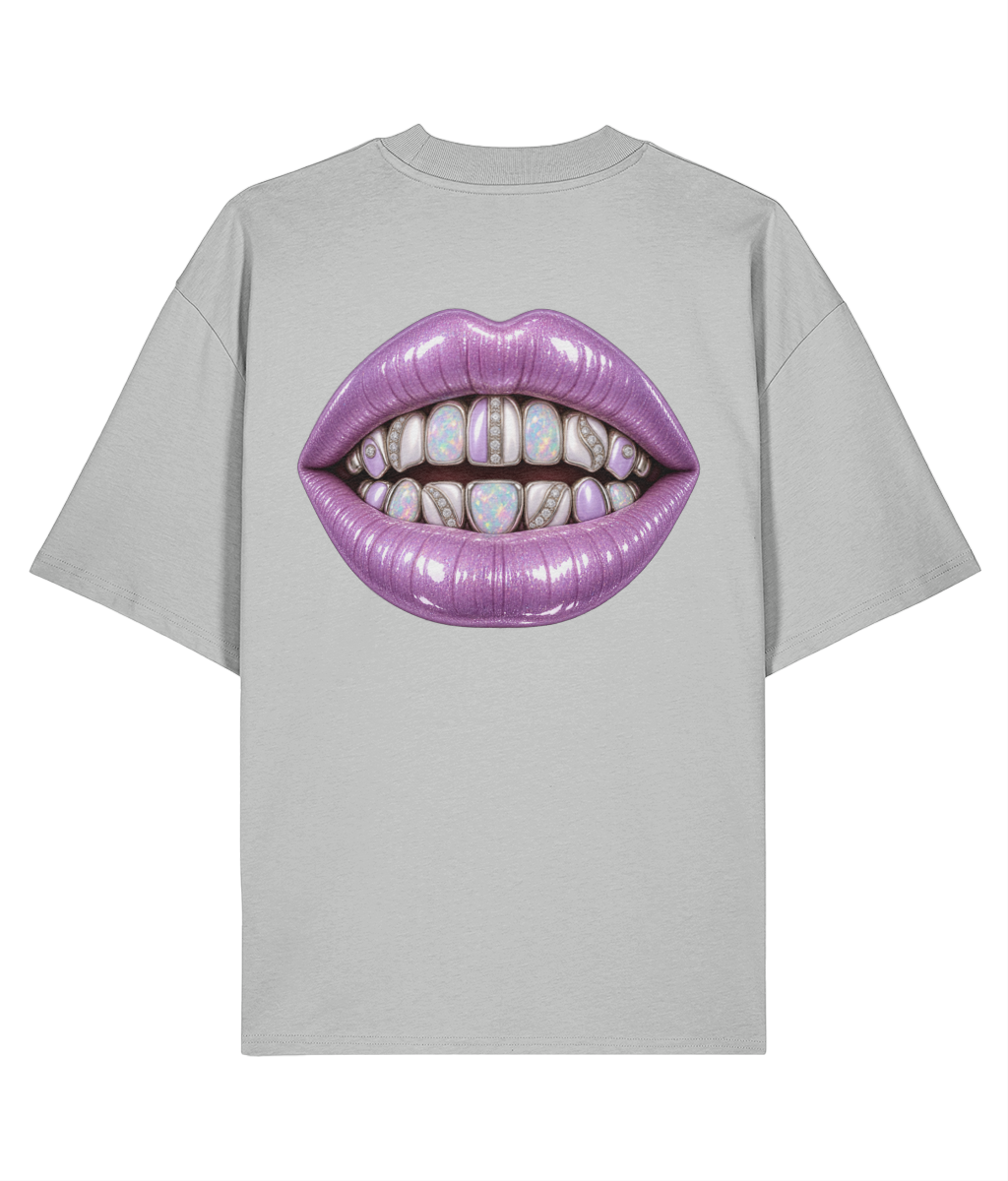 T-shirt Augusta Soft Power — Heather Grey, vista dal retro con la grande grafica originale Soft Power