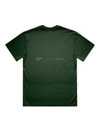 Always Late Still Ahead Forest Green T-shirt, back product view – Augusta Store