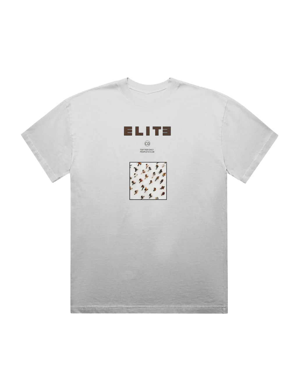 Elite Attitude Faded White T-shirt, front product view – Augusta Store