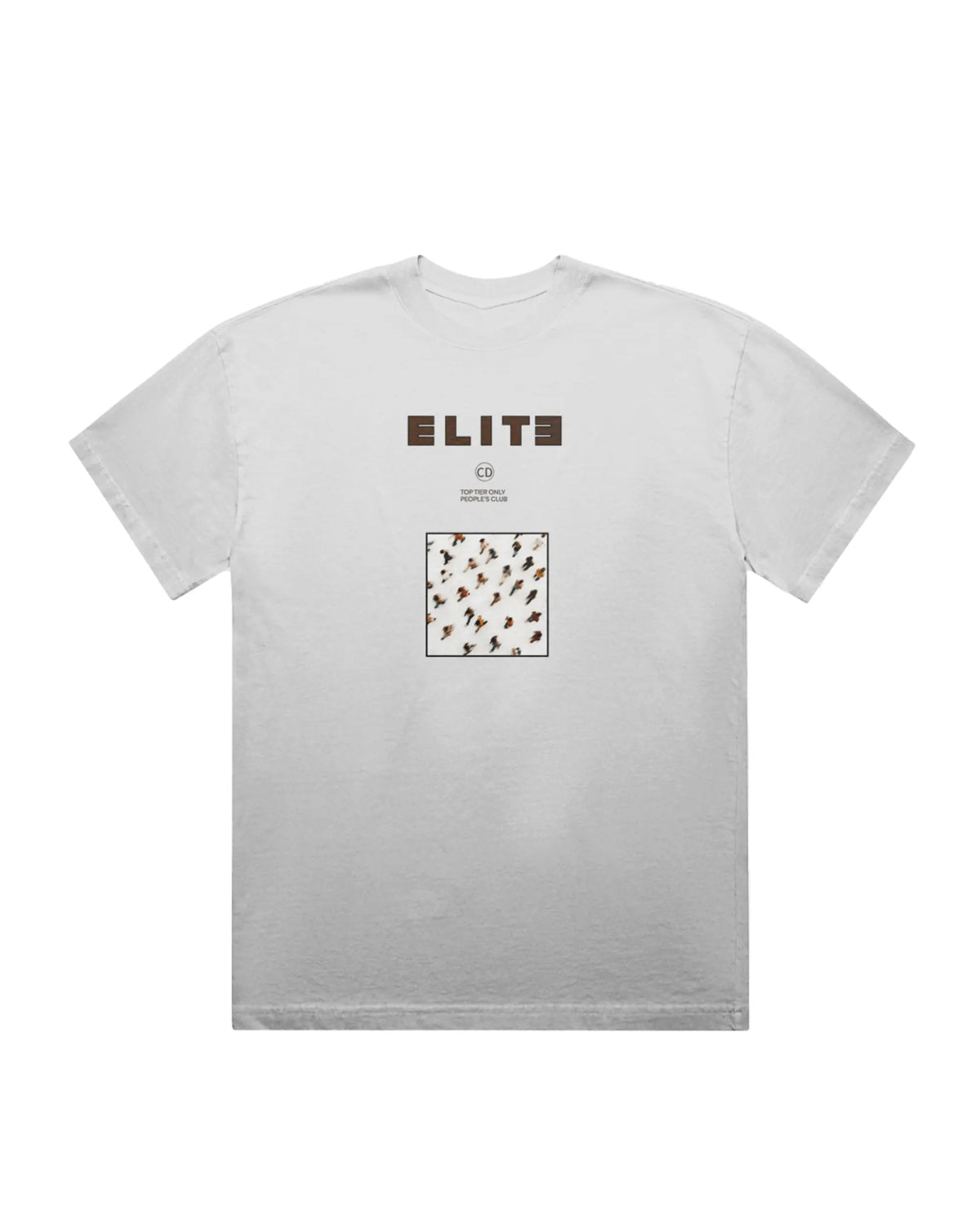 Elite Attitude Faded White T-shirt, front product view – Augusta Store