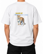 Visual Archive T-Shirt — White, model A wearing the T-shirt, back view on a white background.