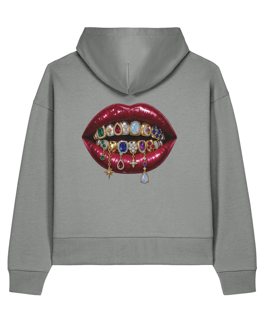 Sudadera boxy con capucha Rare Form — Misty Grey, vista trasera