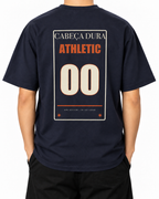 Cabeça Dura Athletic — French Navy — Stella Embroidered woman worn back on white