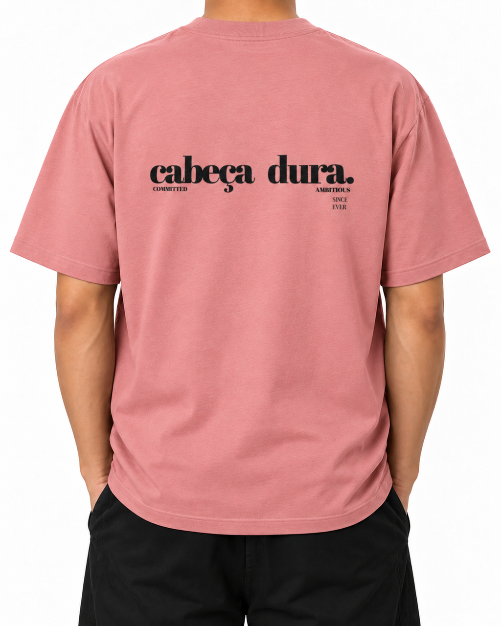 Cabeça Dura — Pink Joy — Stella Embroidered worn back on white