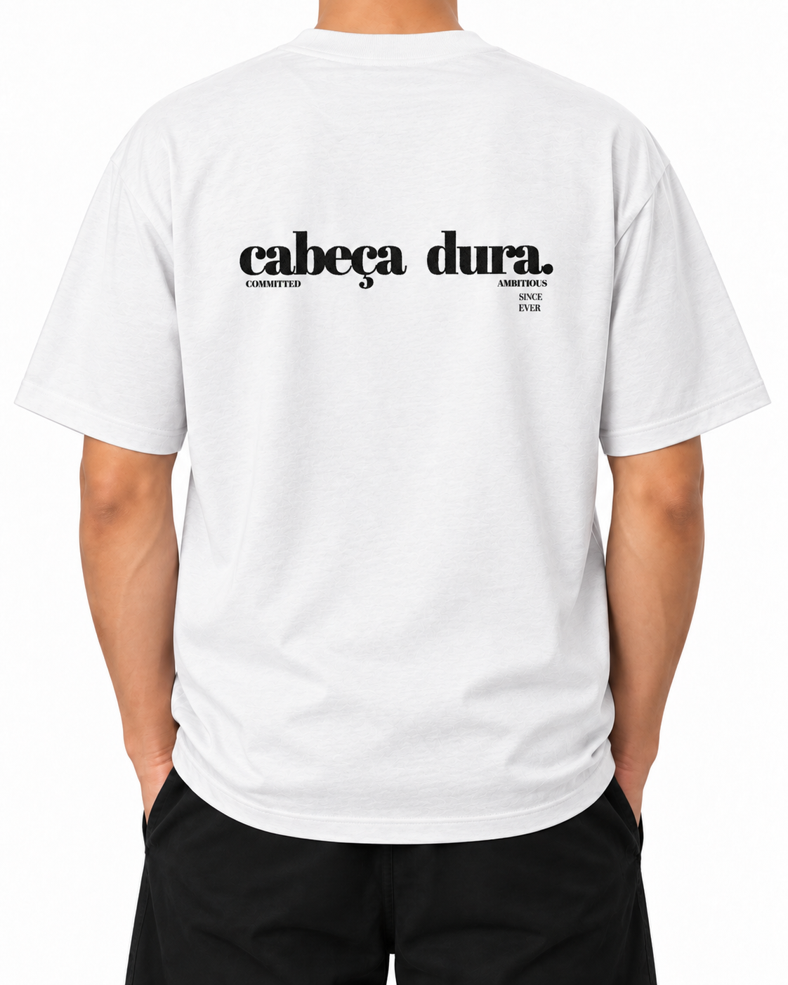 Cabeça Dura — White — Stella Embroidered worn back on white