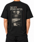 City — Black — Stella Embroidered worn back on white