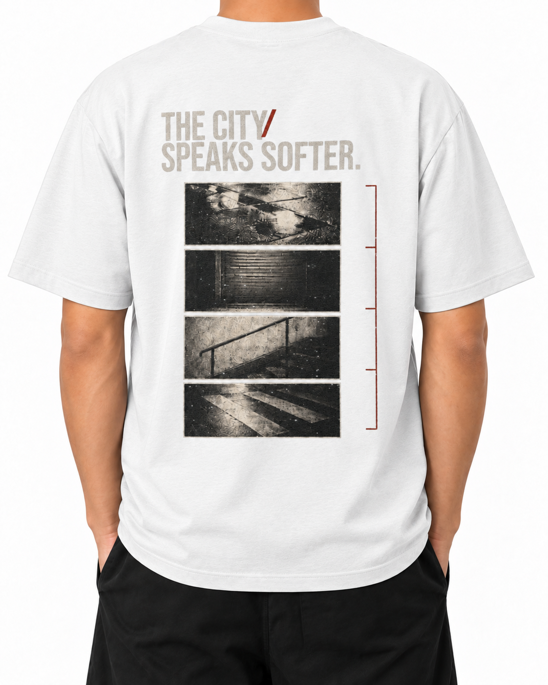 City — White — Stella Embroidered worn back on white