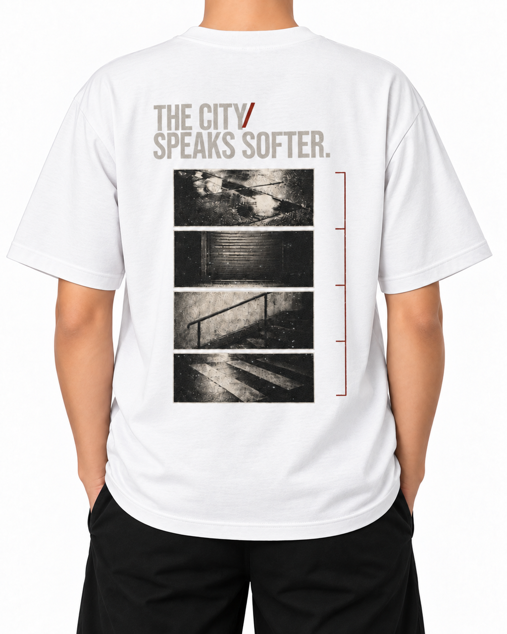 City — White — Stella Embroidered woman worn back on white