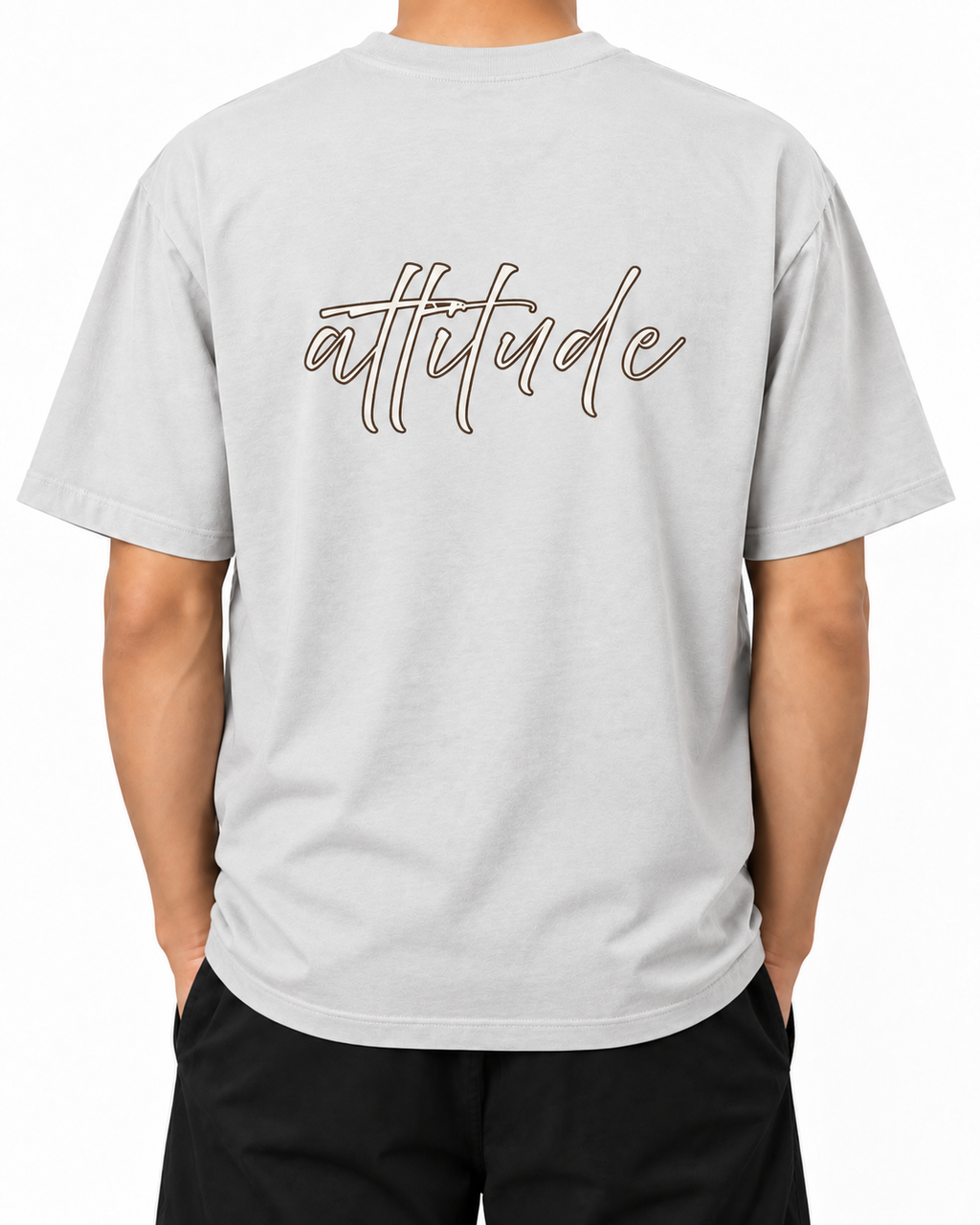 Elite Attitude · 240 GSM worn back on white