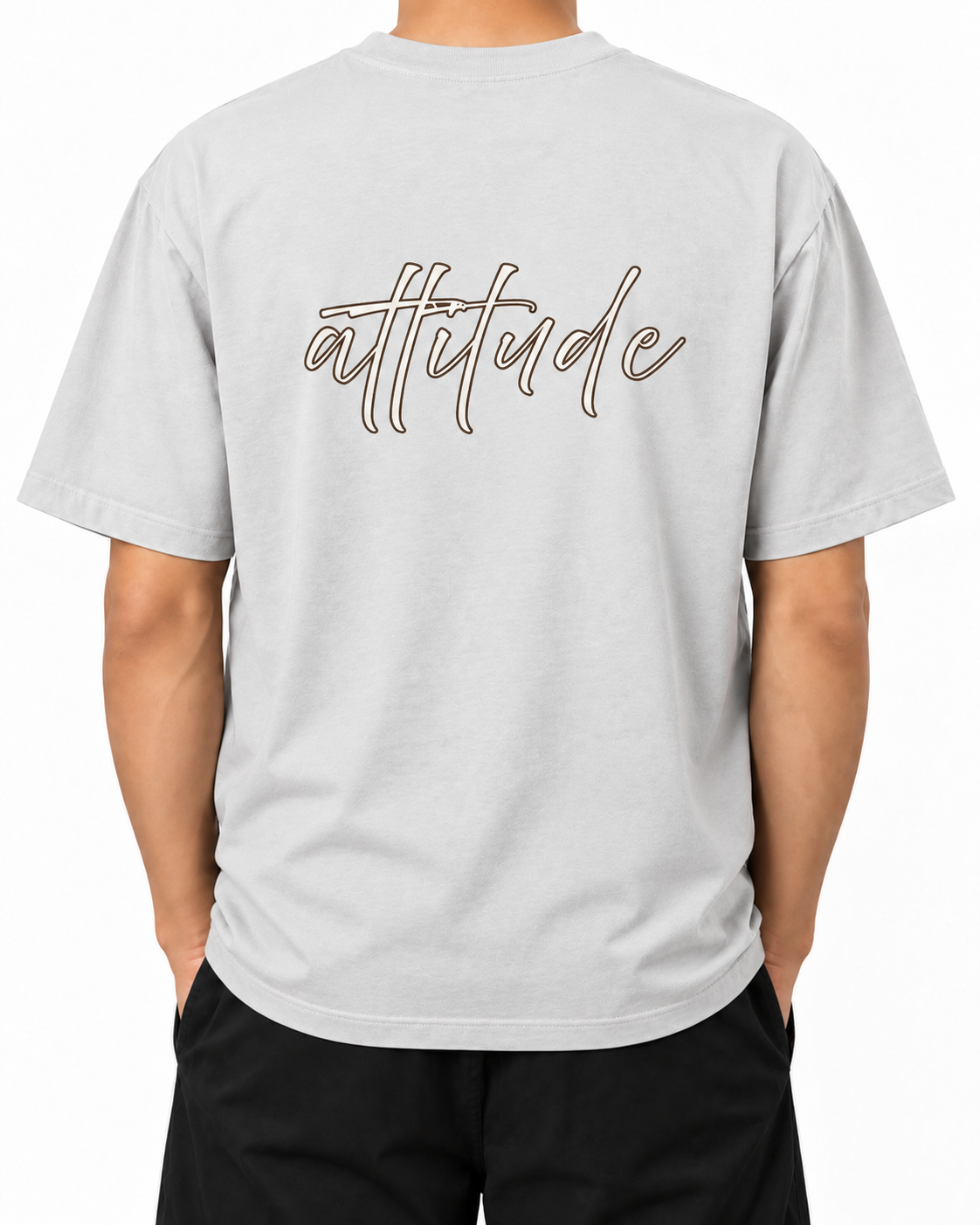 Elite Attitude · 240 GSM worn back on white
