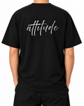 Elite Attitude — Black — Stella Embroidered woman worn back on white