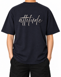 Elite Attitude — French Navy — Stella Embroidered woman worn back on white