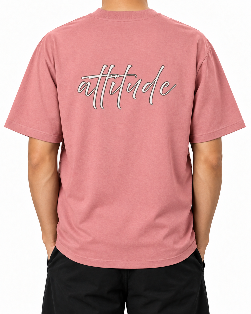 Elite Attitude — Pink Joy — Stella Embroidered worn back on white