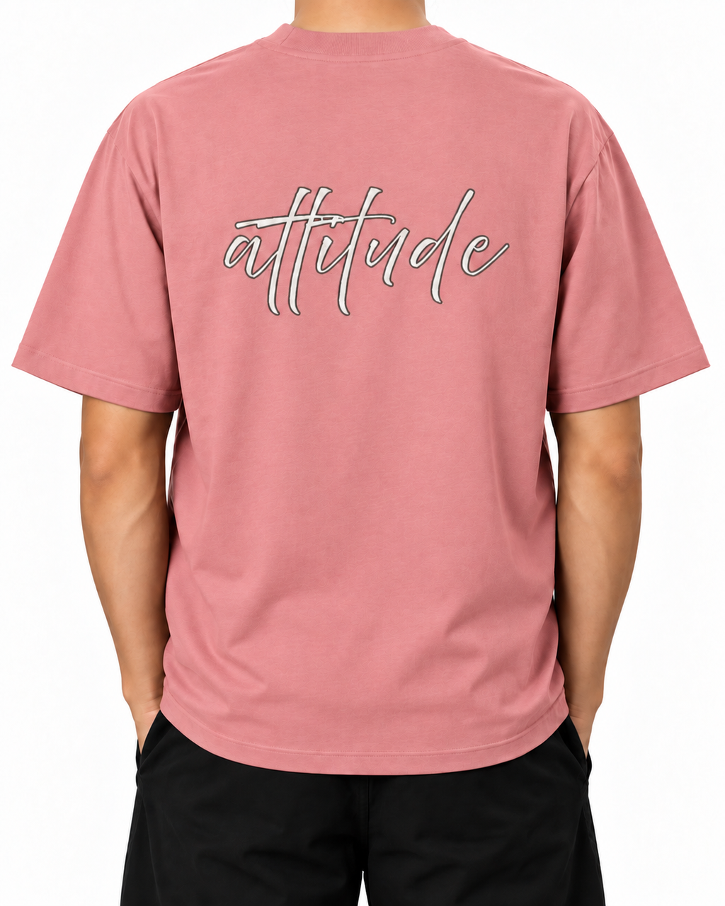 Elite Attitude — Pink Joy — Stella Embroidered woman worn back on white