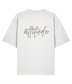 Elite Attitude Graphic — camiseta oversized de 200 GSM em White, vista traseira