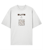 Elite Attitude Graphic — camiseta oversized de 200 GSM em White, vista frontal
