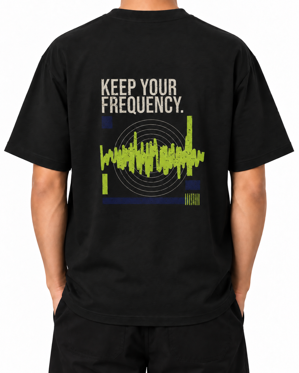 Frequency — Black — Stella Embroidered woman worn back on white