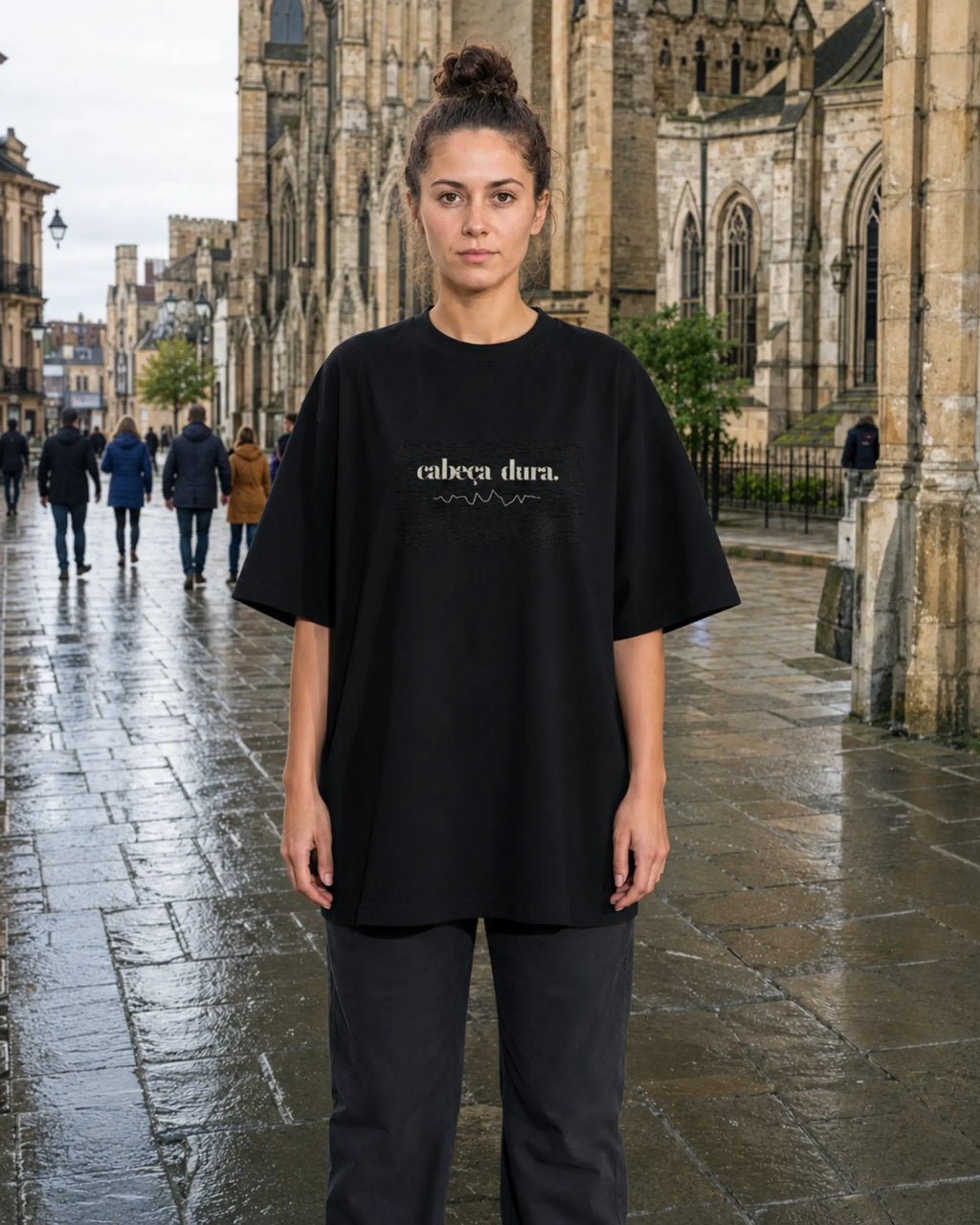 Cabeça Dura Frequency Black — women's front, daytime | augusta-mode-day augusta-gender-women augusta-view-front augusta-color-black