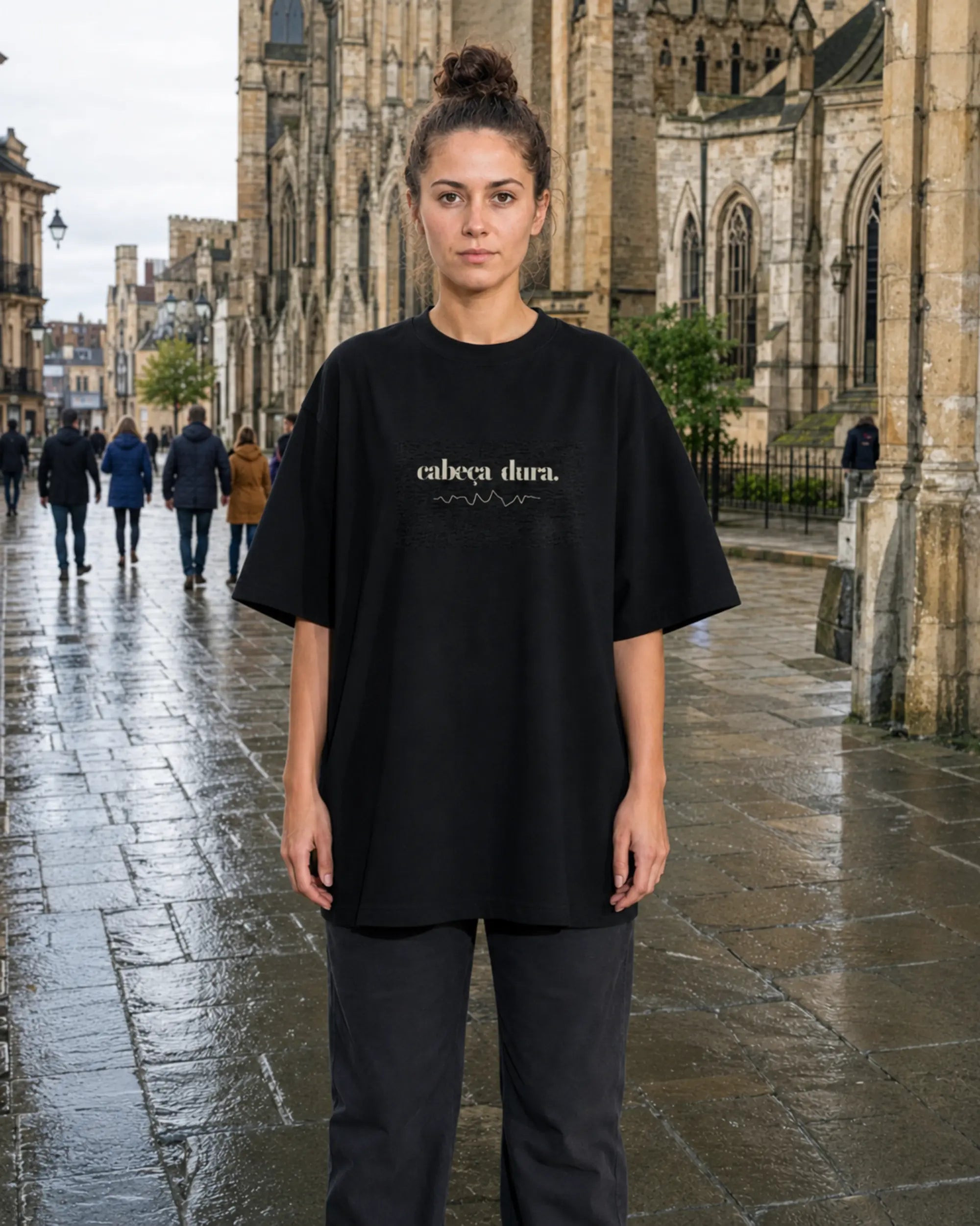 Cabeça Dura Frequency Black — women's front, daytime | augusta-mode-day augusta-gender-women augusta-view-front augusta-color-black
