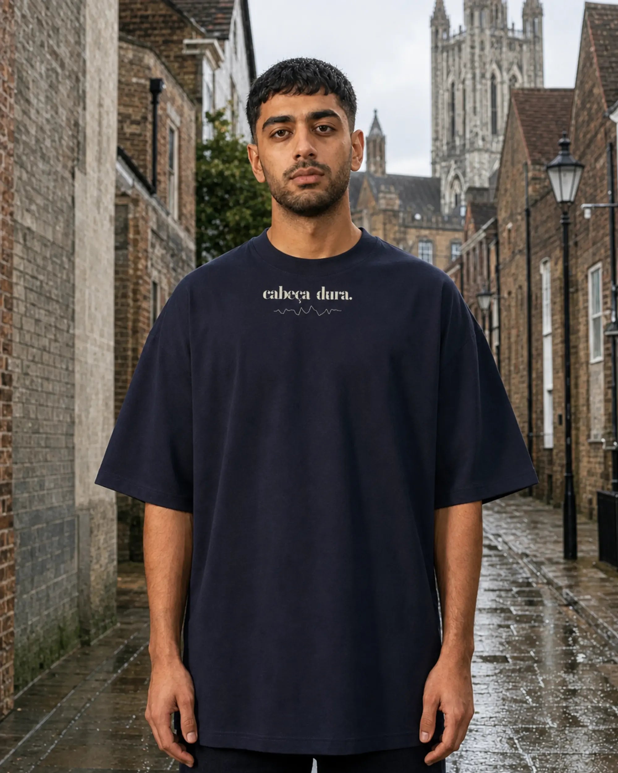 Cabeça Dura Frequency French Navy — men's front, daytime | augusta-mode-day augusta-gender-men augusta-view-front augusta-color-french-navy