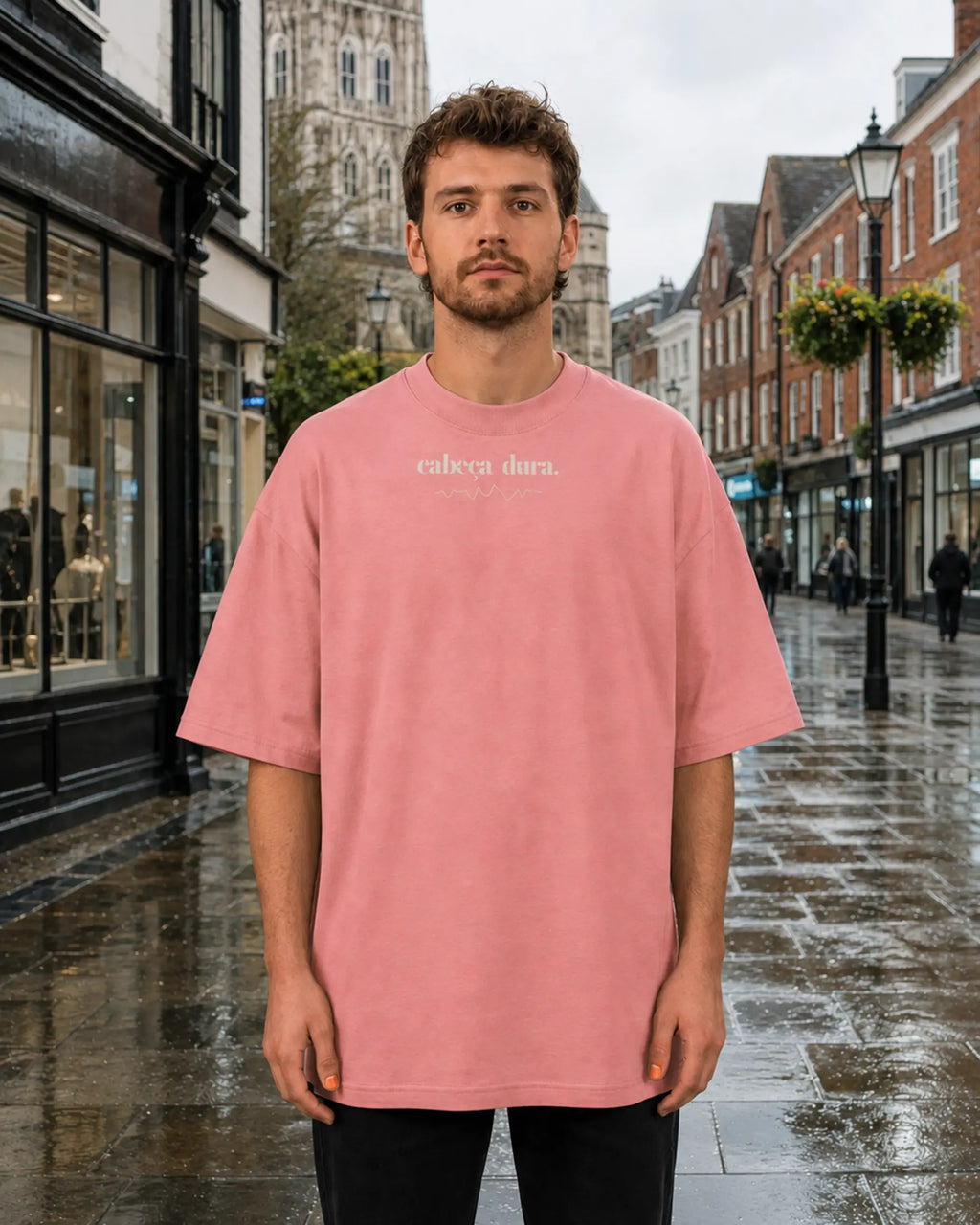 Cabeça Dura Frequency Pink Joy — men's front, daytime | augusta-mode-day augusta-gender-men augusta-view-front augusta-color-pink-joy