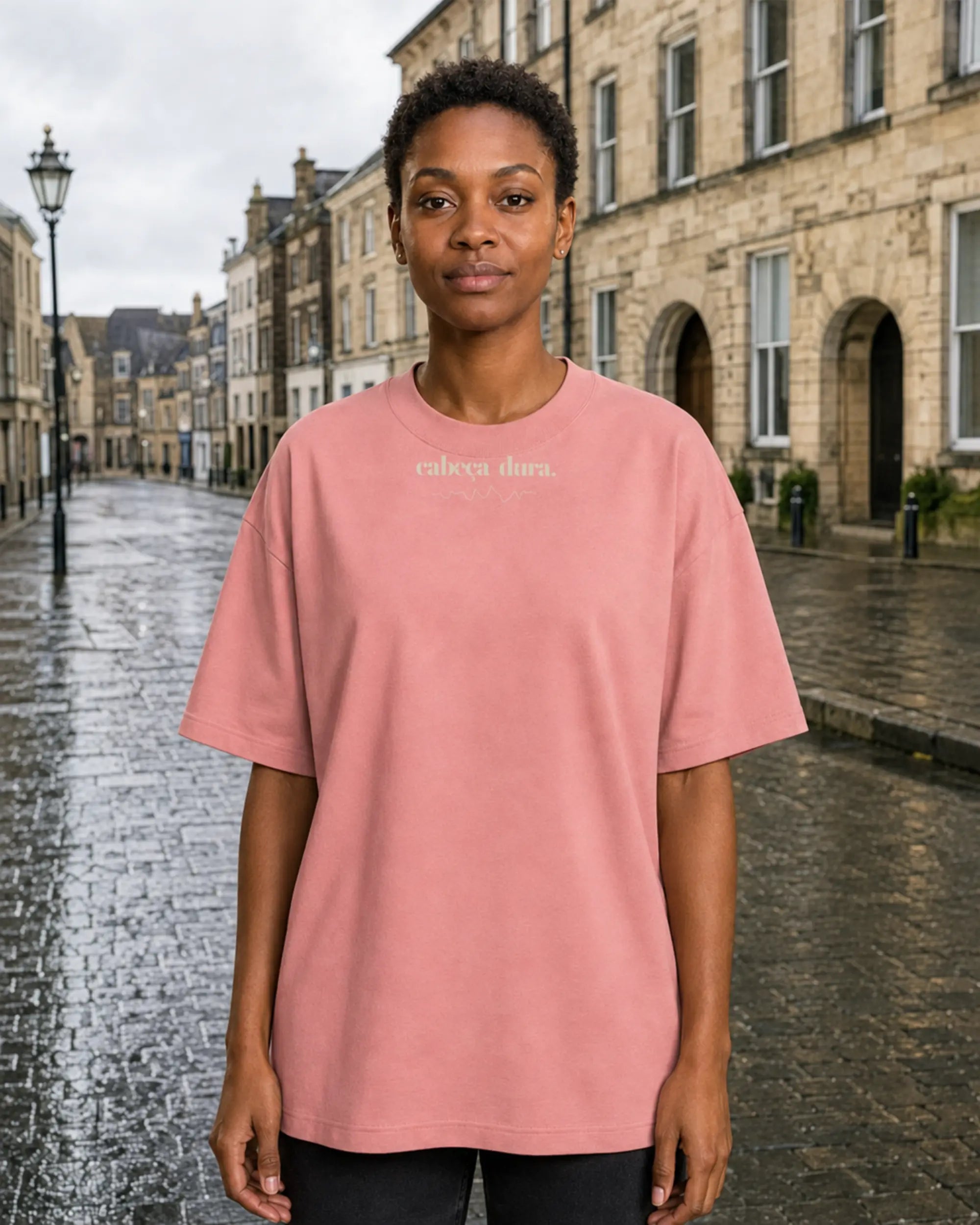 Cabeça Dura Frequency Pink Joy — women's front, daytime | augusta-mode-day augusta-gender-women augusta-view-front augusta-color-pink-joy