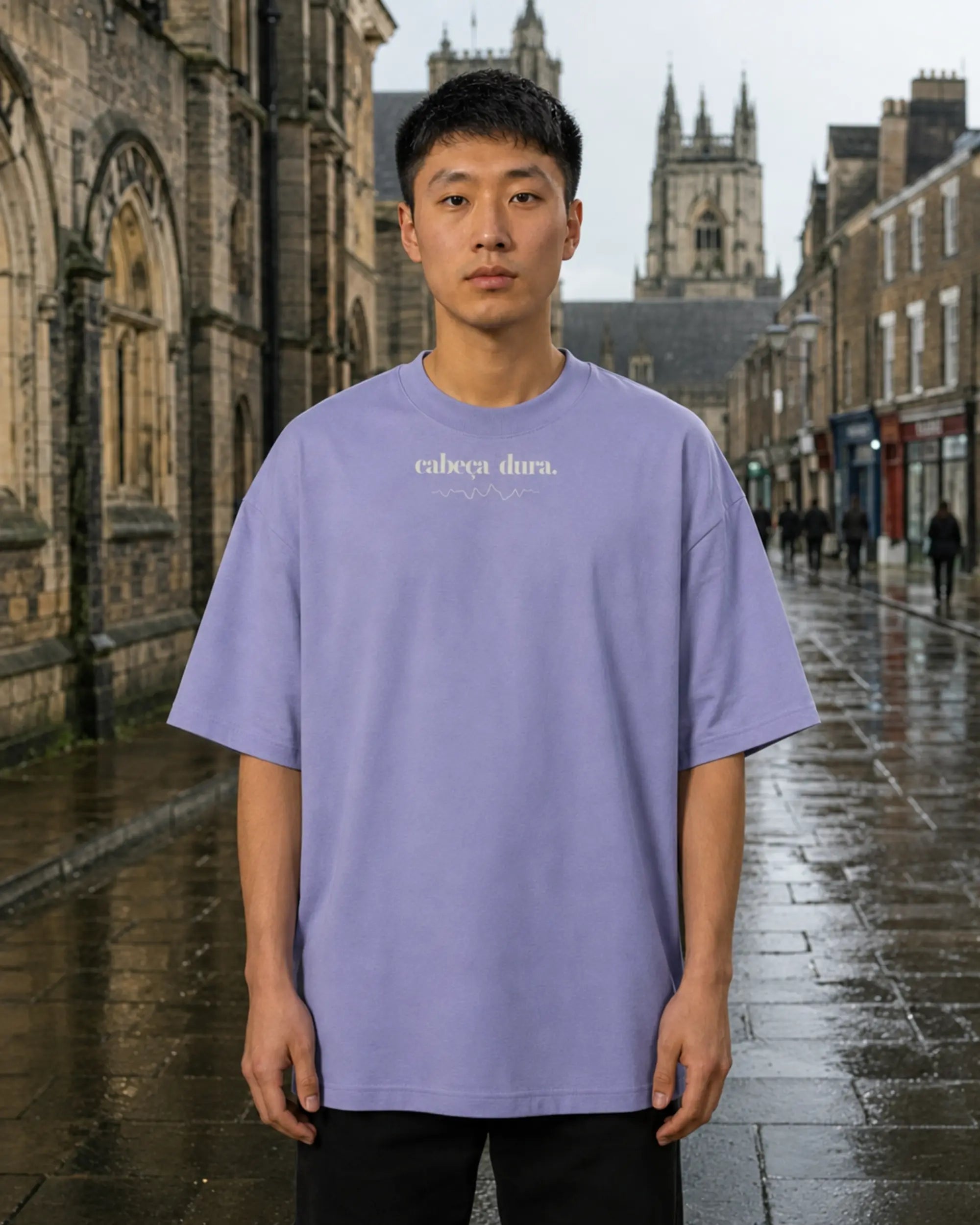 Cabeça Dura Frequency Violet — men's front, daytime | augusta-mode-day augusta-gender-men augusta-view-front augusta-color-violet