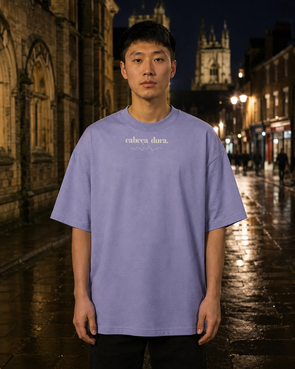 Cabeça Dura Frequency Violet — men's front, nighttime | augusta-mode-night augusta-gender-men augusta-view-front augusta-color-violet