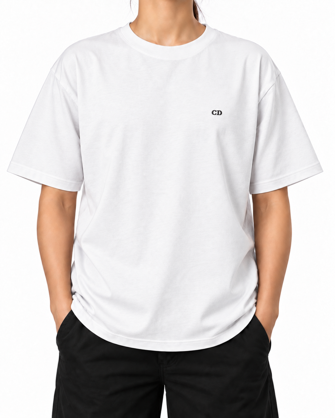 Human Error — White — Stella Embroidered woman worn front on white