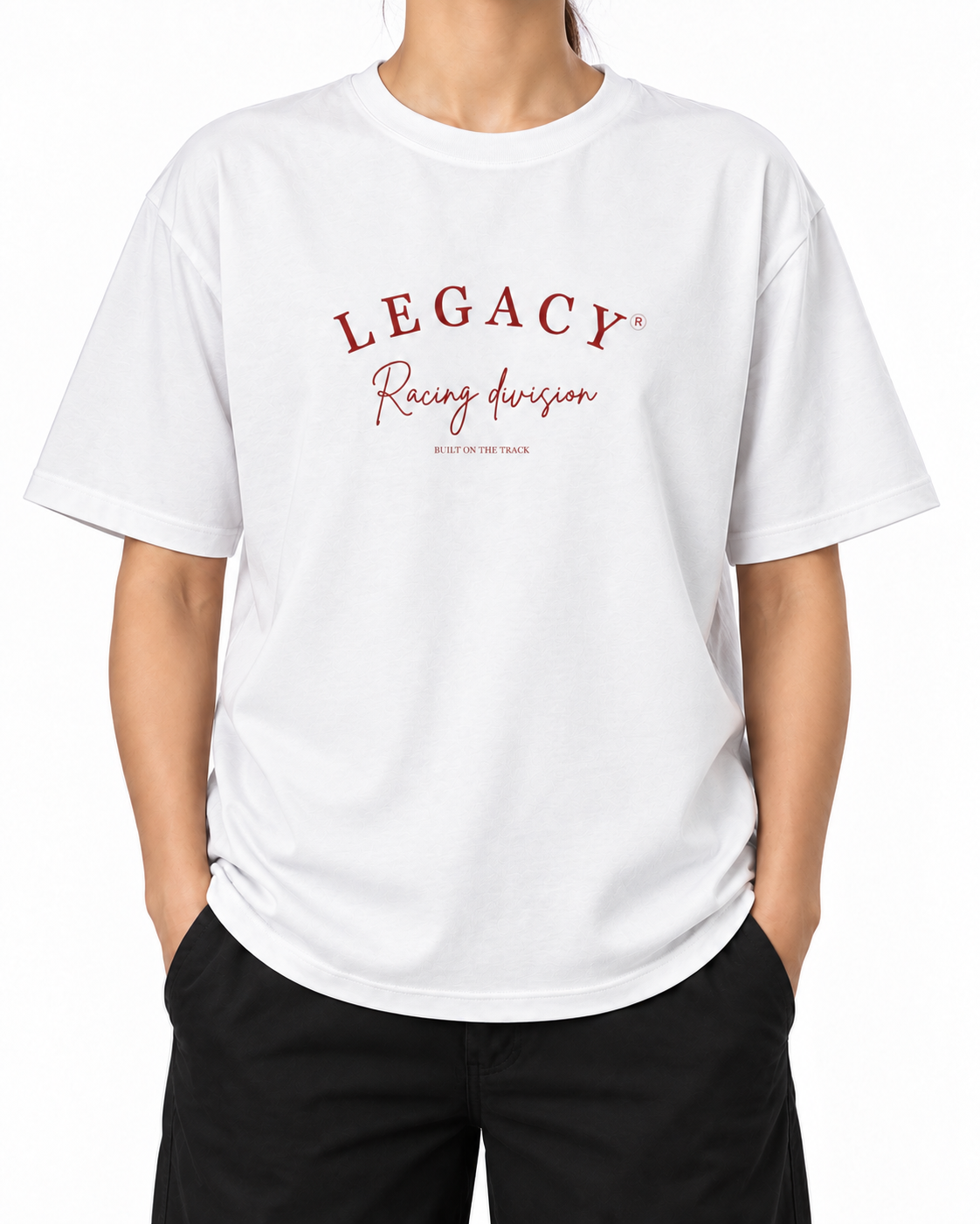 Legacy Racing Division · 200 GSM woman worn front on white
