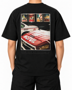 Legacy Racing Division — Black — Stella Embroidered woman worn back on white