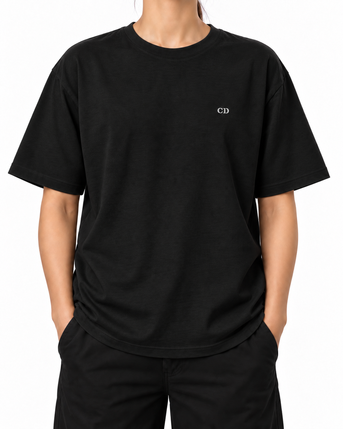 Legacy Racing Division — Black — Stella Embroidered woman worn front on white