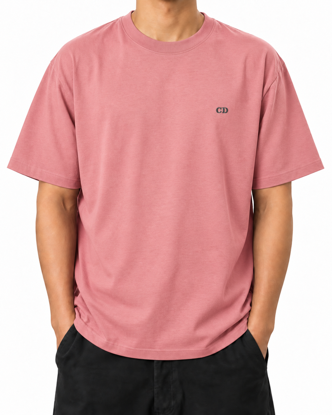 Legacy Racing Division — Pink Joy — Stella Embroidered Pink Joy worn front on white