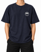 Midnight Signal — French Navy — Stella Embroidered woman worn front on white