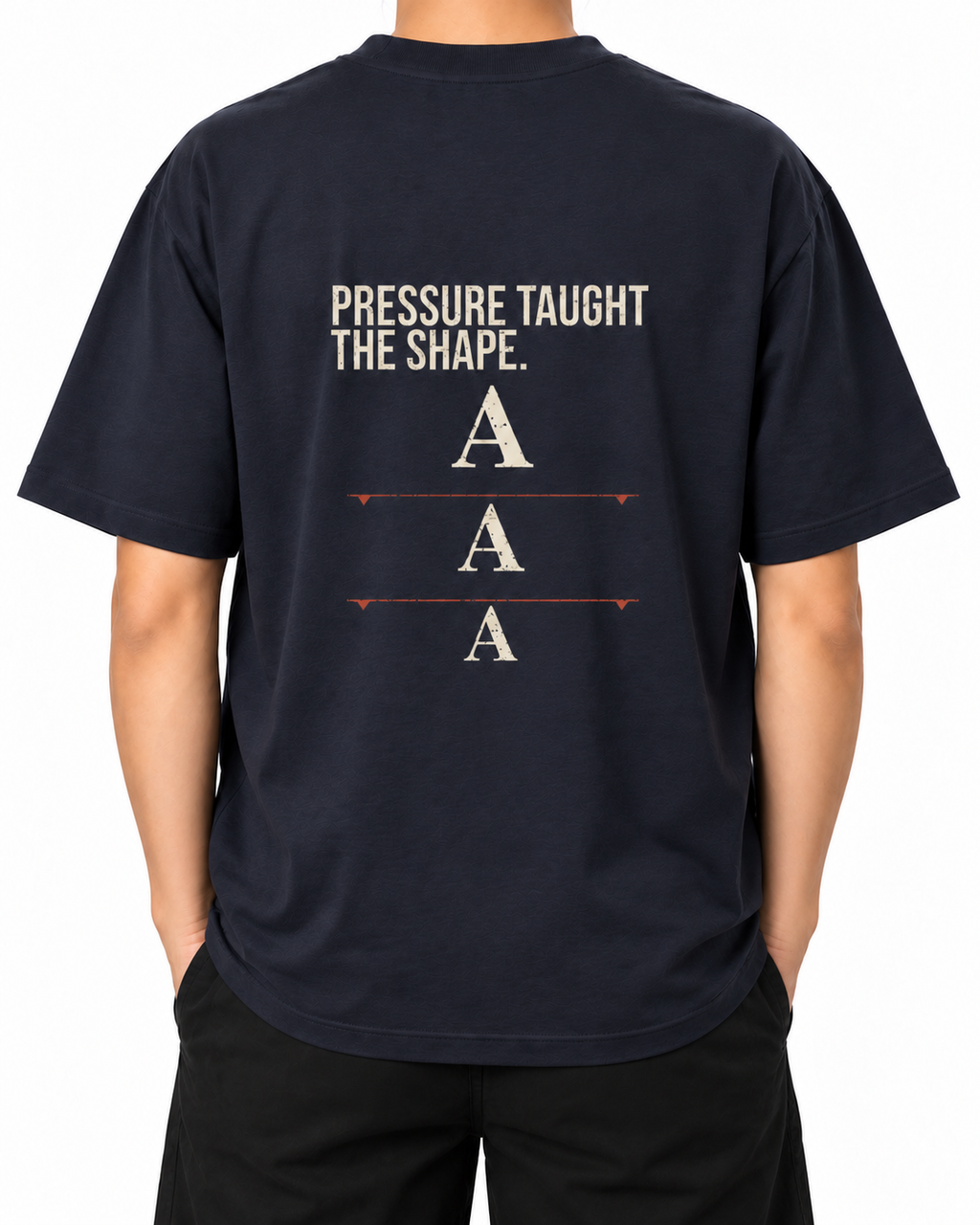 Pressure — French Navy — Stella Embroidered woman worn back on white