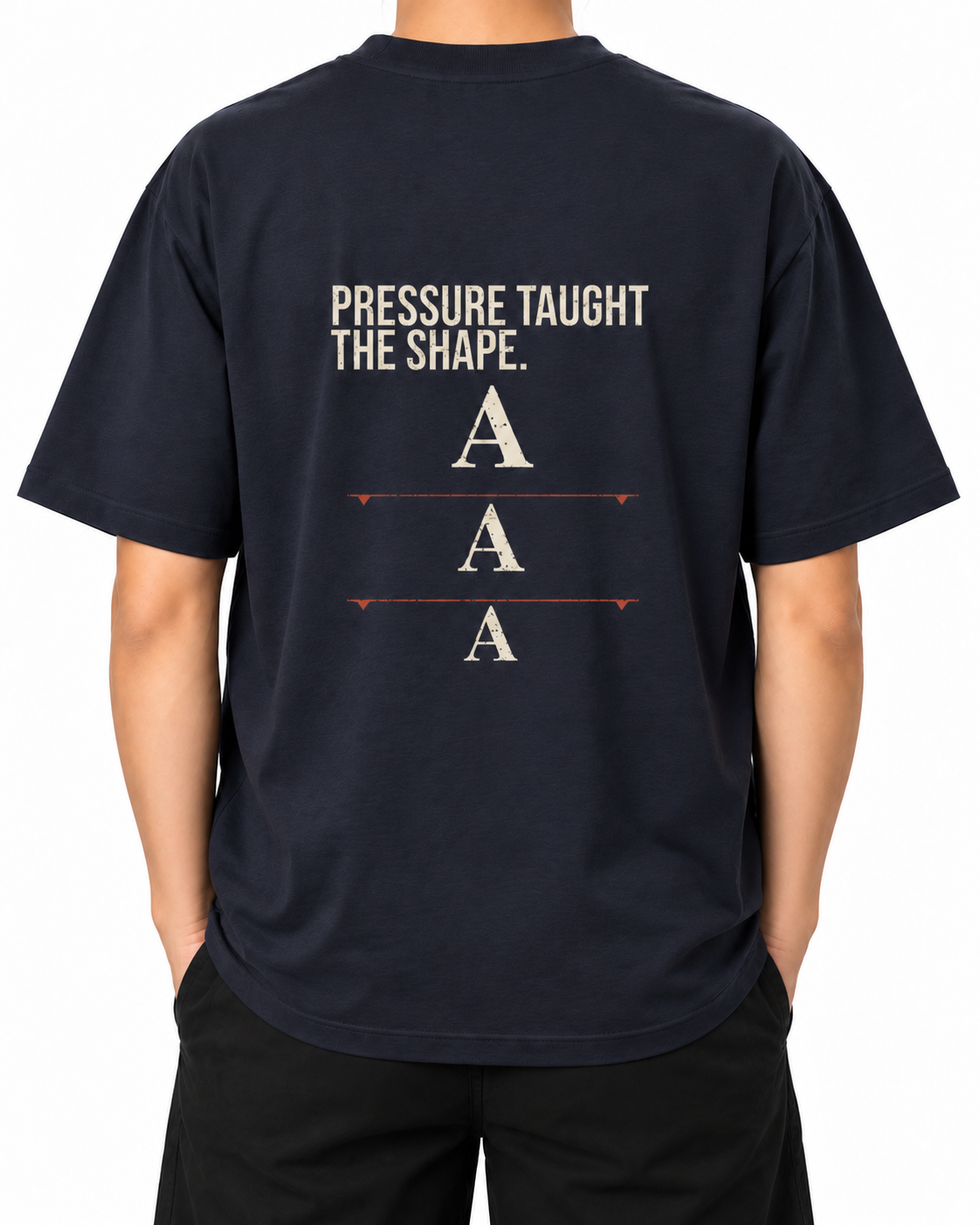 Pressure — French Navy — Stella Embroidered woman worn back on white